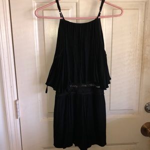 Black flowy romper